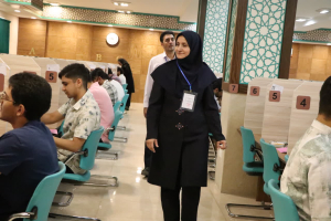 بازدید دکتر نیکو یمانی معاون آموزشی دانشگاه از فرآیند برگزاری آزمون مرحله اول انفرادی کشوری هجدهمین المپیاد علمی دانشجویان علوم پزشکی کشور